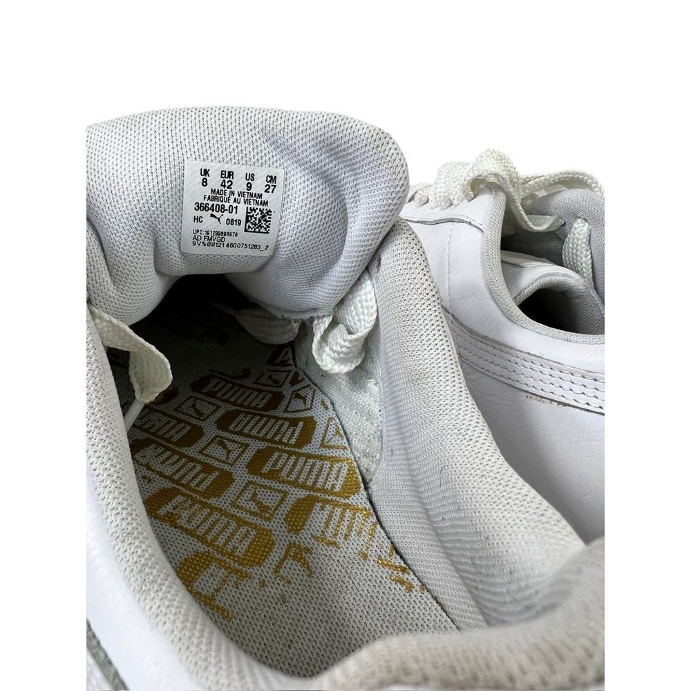 Mens Puma Roma Basic White Shoes - Picture 6 of 7